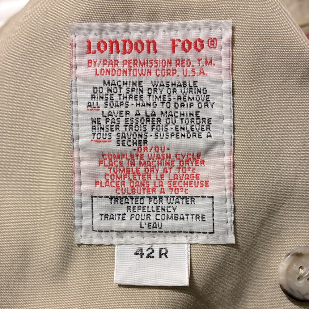 London Fog Maincoats Men's Classic Tan Overcoat with Removable Lining - Picture 8 of 8
